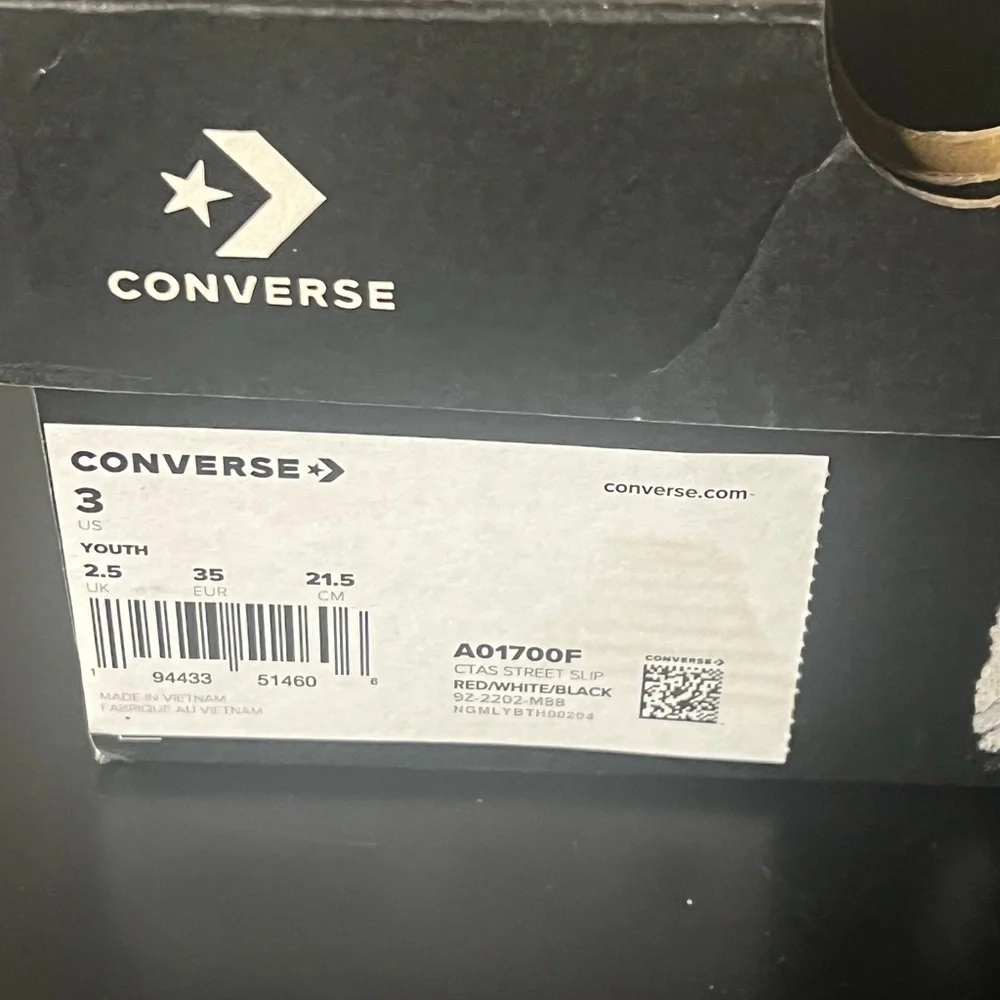 Converse Red Canvas Sneakers with White Accents